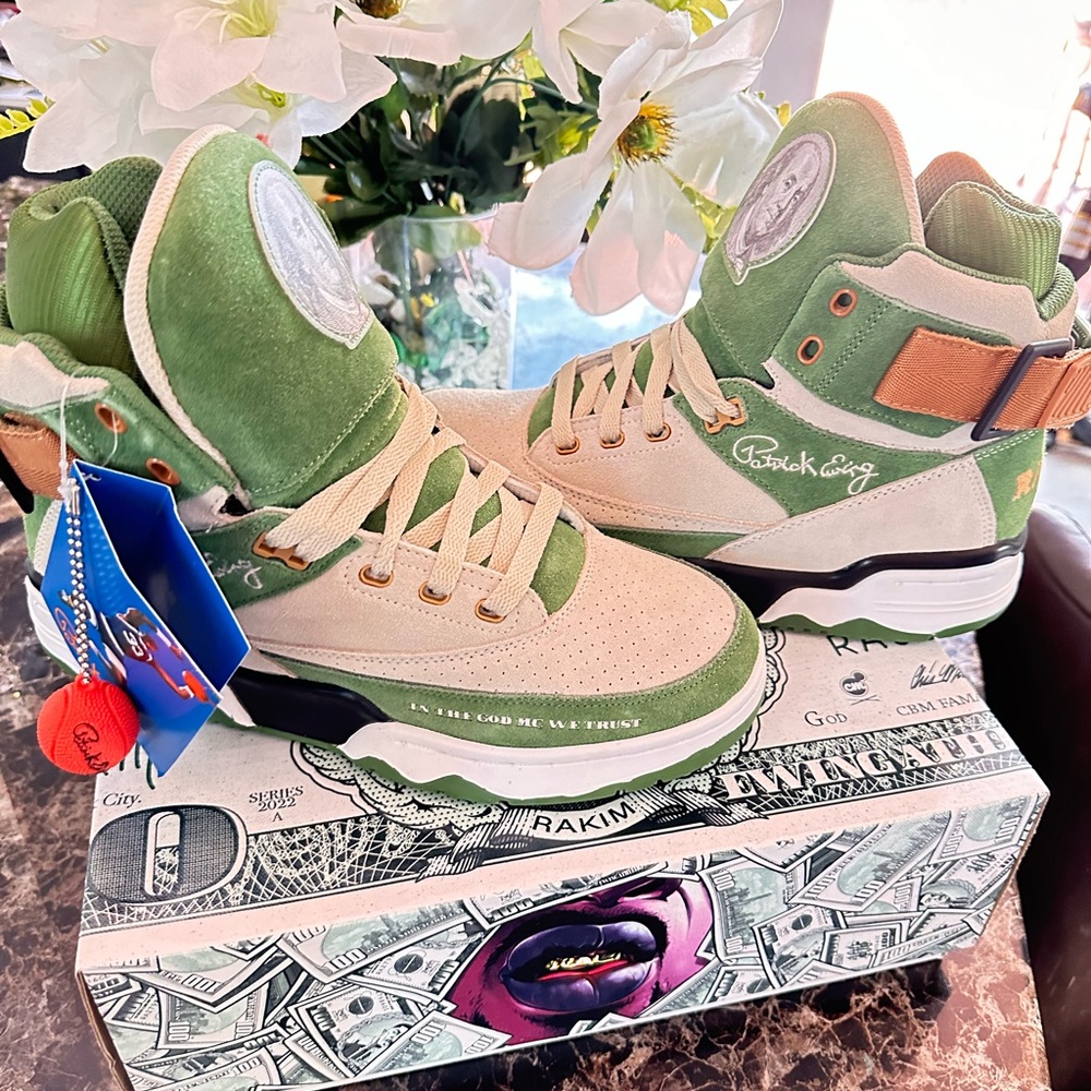 Patrick Ewing Rakim money green limited edition sneakers